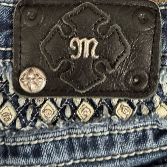 Miss Me Women’s Bootcut Jeans Size 12 Embellished Pocket Western Y2K - Picture 6 of 10